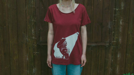 Tričko OWL SKATER burgundy (woman) - Image 4